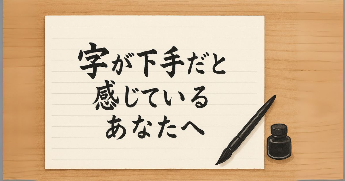 字が下手だと感じているあなたへ｜プロ書道歴40年が教える、人前で堂々 